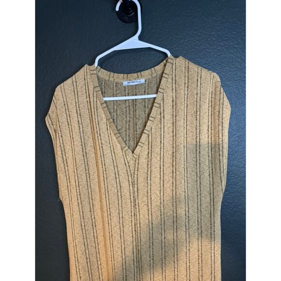 Zara Women's Yellow and Brown‎ Dress - Picture 2 of 5